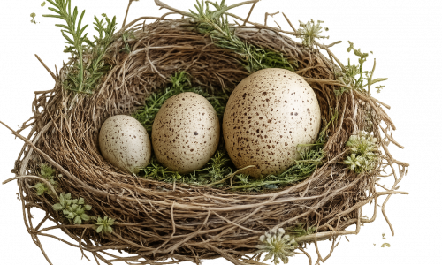 Nest 3 eggs rbg